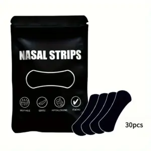 Black Nasal Strips | 30pcs | Anti Snoring